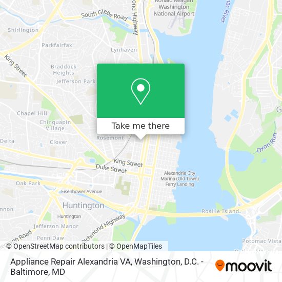 Appliance Repair Alexandria VA map