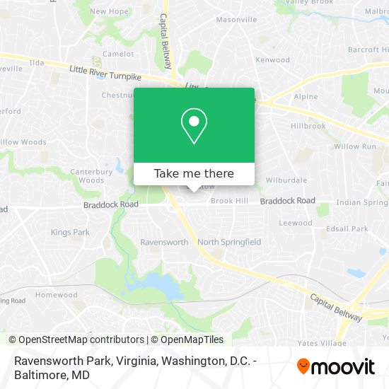 Ravensworth Park, Virginia map