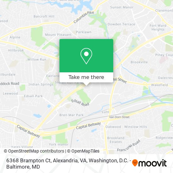 6368 Brampton Ct, Alexandria, VA map