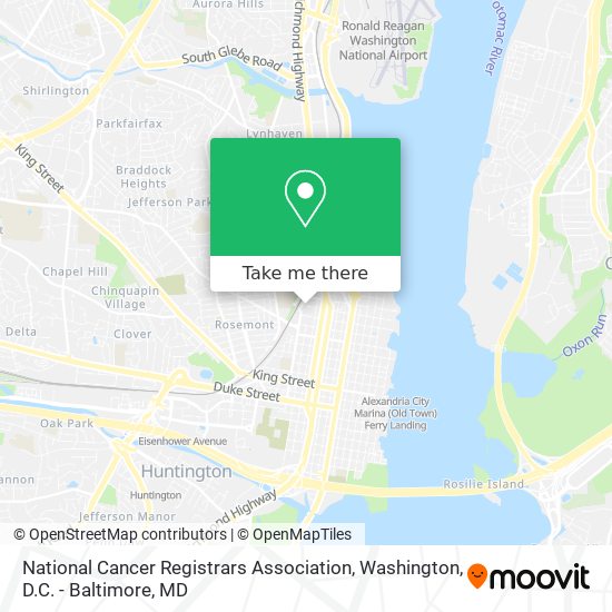 National Cancer Registrars Association map