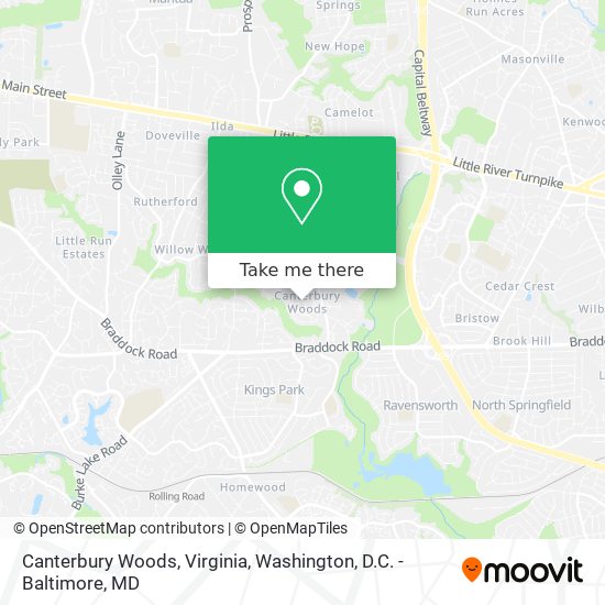 Mapa de Canterbury Woods, Virginia
