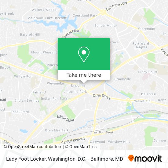 Lady Foot Locker map