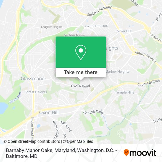 Barnaby Manor Oaks, Maryland map