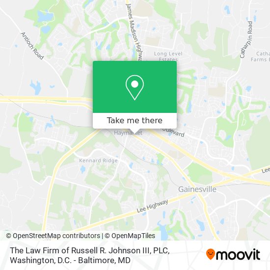 Mapa de The Law Firm of Russell R. Johnson III, PLC