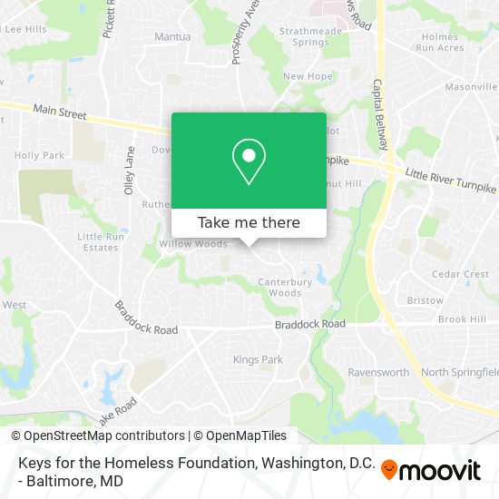Mapa de Keys for the Homeless Foundation