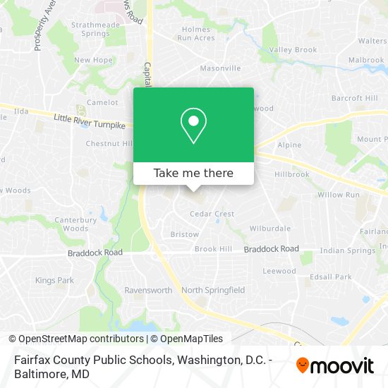 Fairfax County Public Schools map