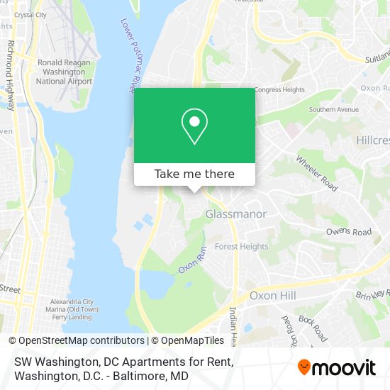 SW Washington, DC Apartments for Rent map