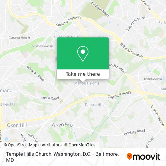 Mapa de Temple Hills Church