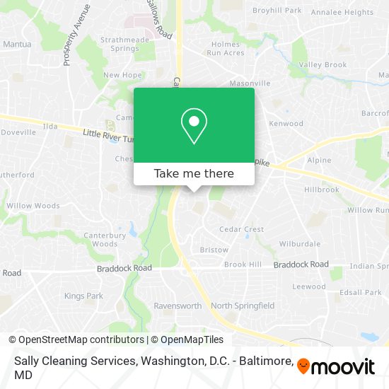 Mapa de Sally Cleaning Services