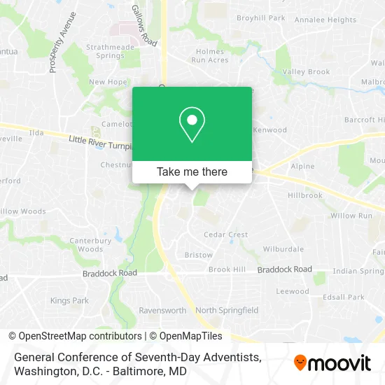 General Conference of Seventh-Day Adventists map