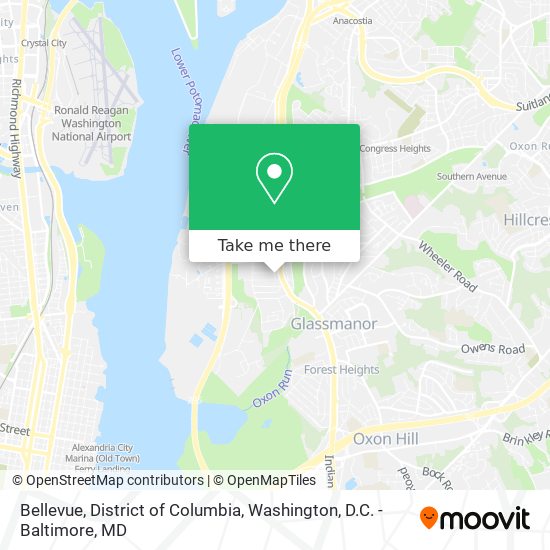 Mapa de Bellevue, District of Columbia