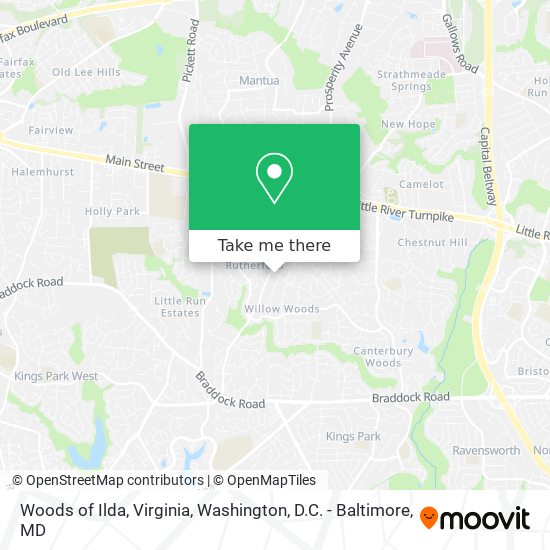 Woods of Ilda, Virginia map