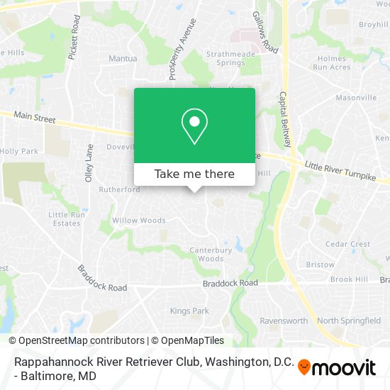 Mapa de Rappahannock River Retriever Club