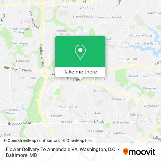 Mapa de Flower Delivery To Annandale VA