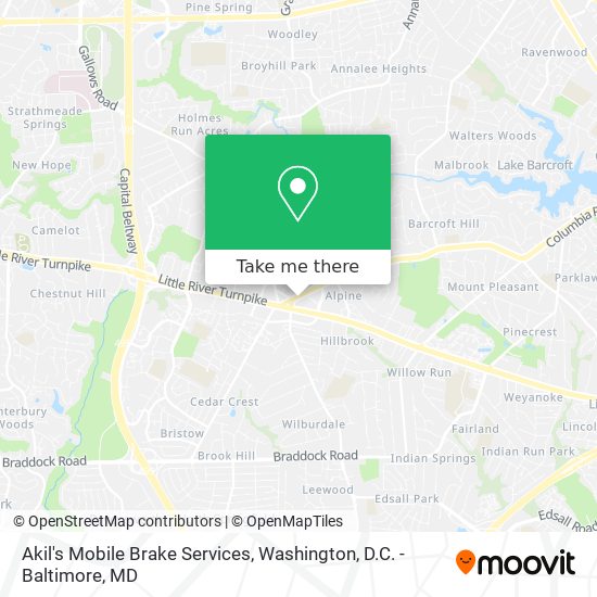 Mapa de Akil's Mobile Brake Services