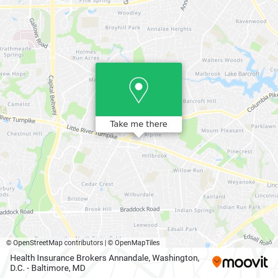 Mapa de Health Insurance Brokers Annandale