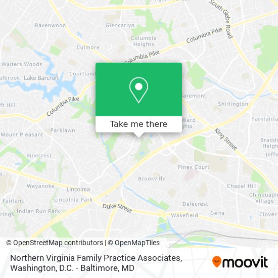 Mapa de Northern Virginia Family Practice Associates