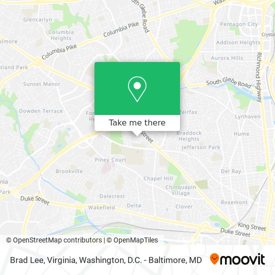 Brad Lee, Virginia map