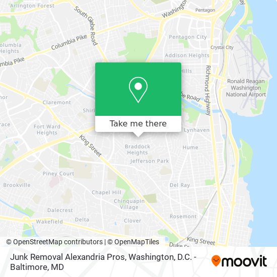 Junk Removal Alexandria Pros map