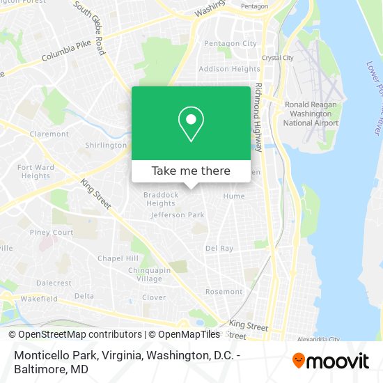 Monticello Park, Virginia map