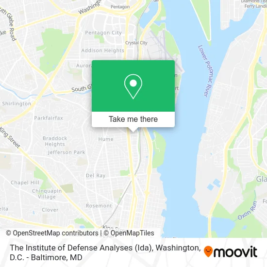 The Institute of Defense Analyses (Ida) map