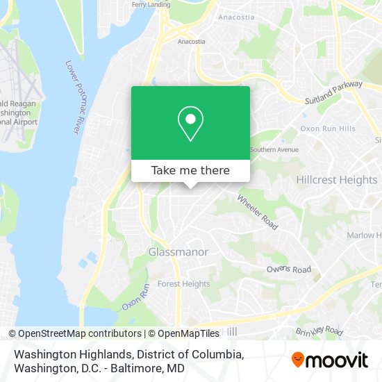Washington Highlands, District of Columbia map