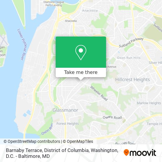 Mapa de Barnaby Terrace, District of Columbia