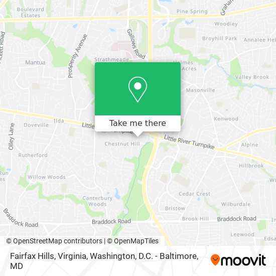 Mapa de Fairfax Hills, Virginia