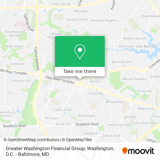 Mapa de Greater Washington Financial Group