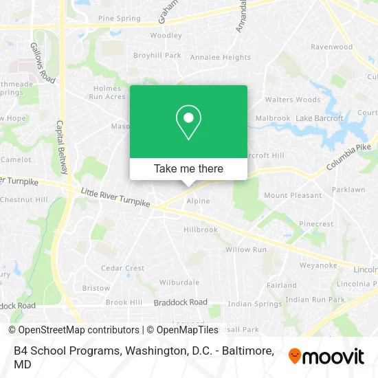 B4 School Programs map