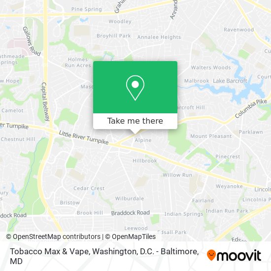 Tobacco Max & Vape map