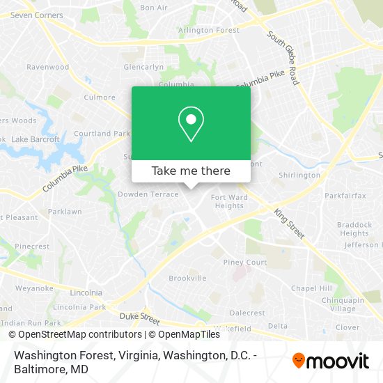 Washington Forest, Virginia map