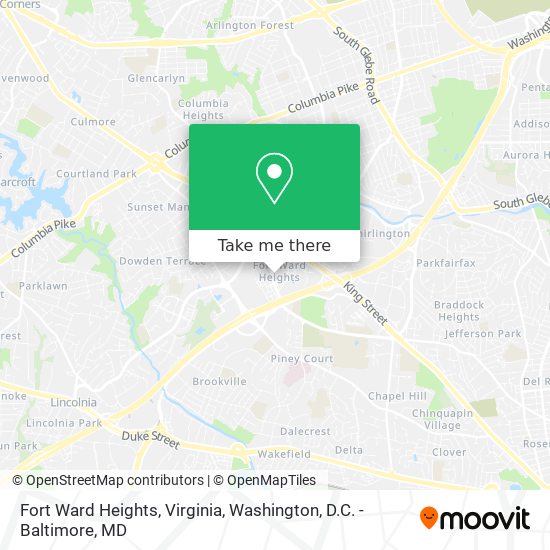 Fort Ward Heights, Virginia map