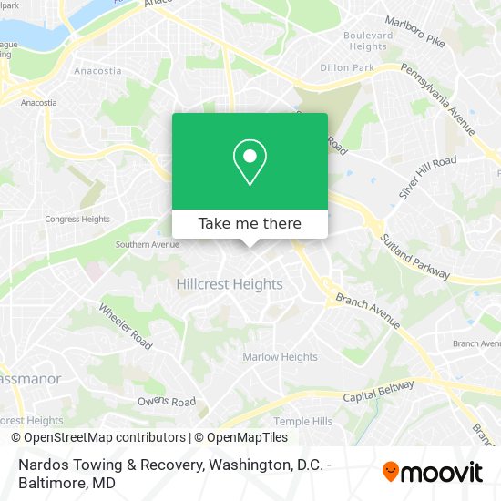 Nardos Towing & Recovery map