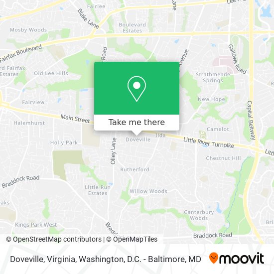 Mapa de Doveville, Virginia