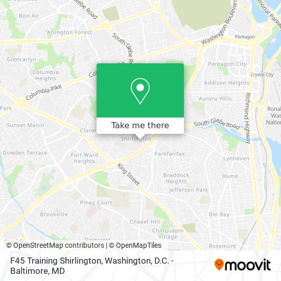 Mapa de F45 Training Shirlington