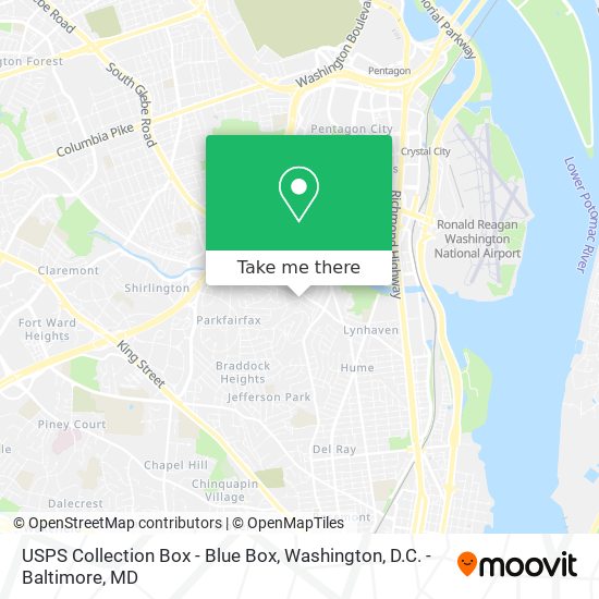 USPS Collection Box - Blue Box map