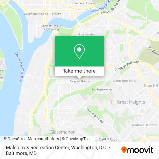 Malcolm X Recreation Center map