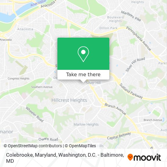 Mapa de Colebrooke, Maryland