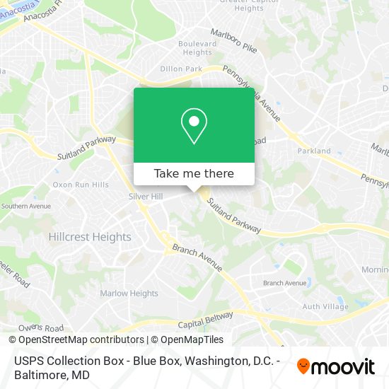 USPS Collection Box - Blue Box map