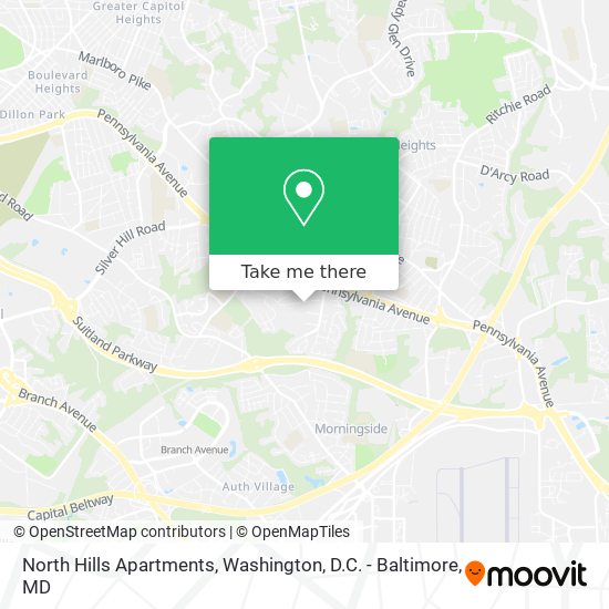 North Hills Apartments map