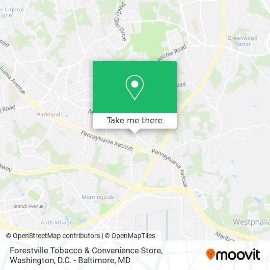 Mapa de Forestville Tobacco & Convenience Store