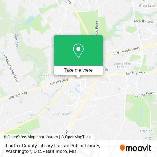 Mapa de Fairfax County Library Fairfax Public Library