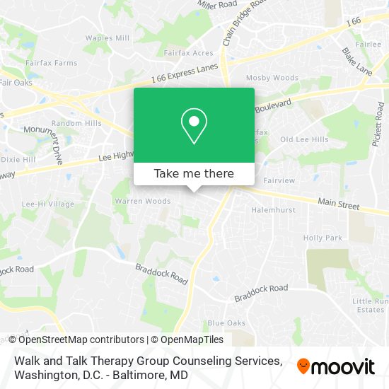 Walk and Talk Therapy Group Counseling Services map