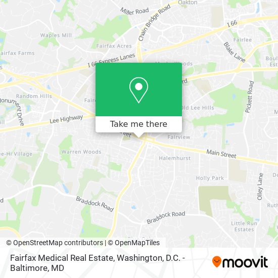 Fairfax Medical Real Estate map