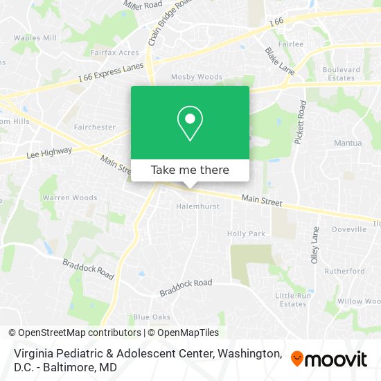 Mapa de Virginia Pediatric & Adolescent Center