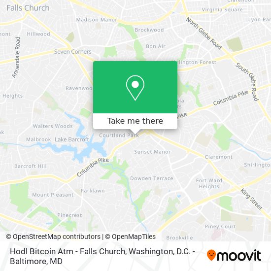 Mapa de Hodl Bitcoin Atm - Falls Church