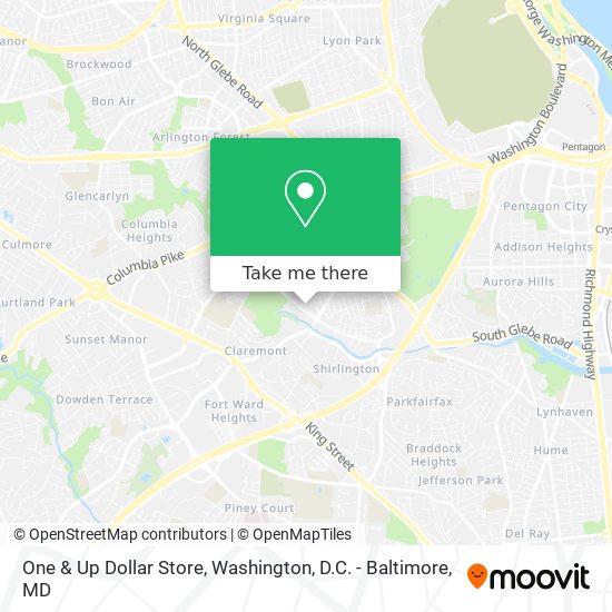 One & Up Dollar Store map