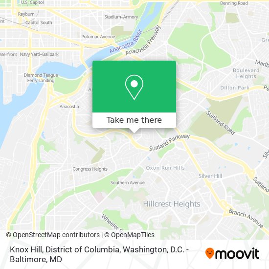 Knox Hill, District of Columbia map