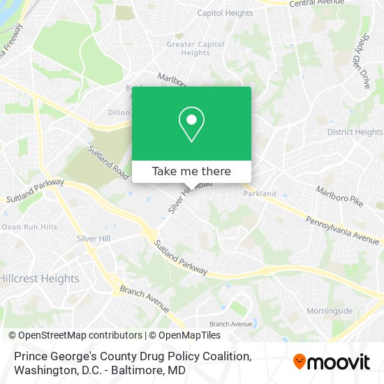 Prince George's County Drug Policy Coalition map